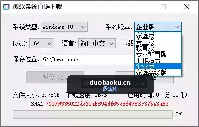 windows系统下载器 可选择不同版本-1692 界面截图