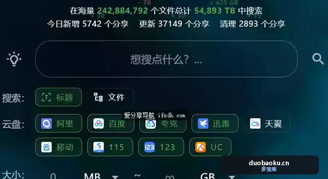 一个免费的网盘资源查找站 支持多种网盘 什么都有-1610 界面截图